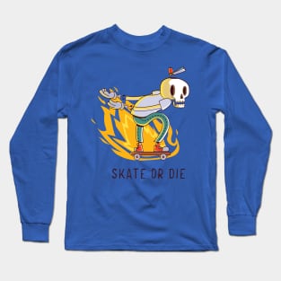 SKeleton skate Long Sleeve T-Shirt